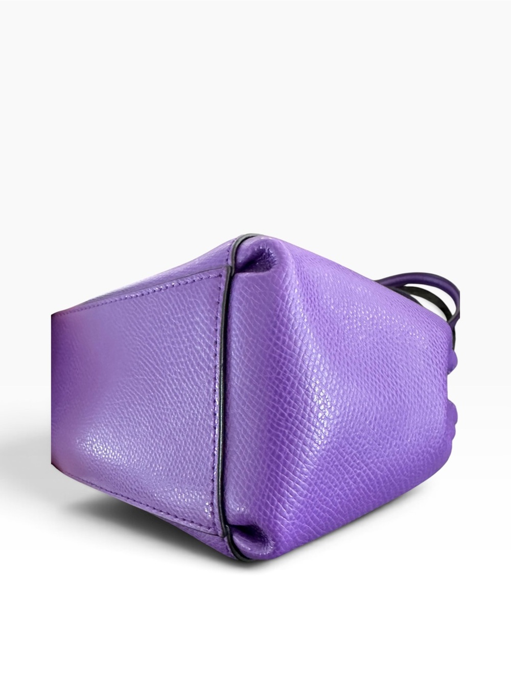 Coach Purple Crossgrain Leather Small Christie Carryall Satchel Bag. F36637 - Picture 10 of 16